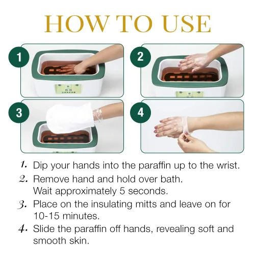 Miniatura 5 de Clean + Easy Calentador digital de cera de parafina con recambios, máquina de cera de parafina para manos y pies, tratamiento hidratante de spa