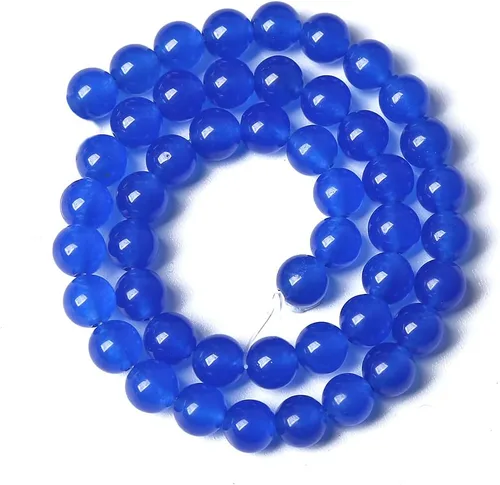 Miniatura 80 de 4MM 86 piezas cuentas sueltas de calcedonia azul aguamarina para hacer joyas, pulseras, collares Aguamarina azul