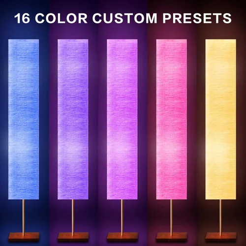 Miniatura 5 de GyroVu RGBW - Lámpara de pie de 65 pulgadas para sala de estar, lámpara de pie LED que cambia de color, lámpara de pie de esquina alta con control