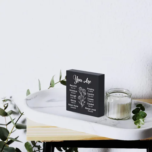 Miniatura 6 de Regalos religiosos para mujeres, regalos cristianos, caja de madera cristiana, decoración de escritorio, versículos de la Biblia, decoración