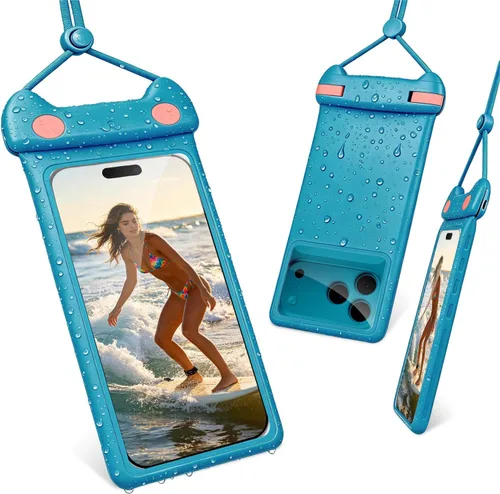 Miniatura 10 de wellhouse Bolsa impermeable para teléfono, funda impermeable para iPhone 17 16 15 14 Pro Max XS Samsung, IPX8 3D bolsa seca para teléfono celular