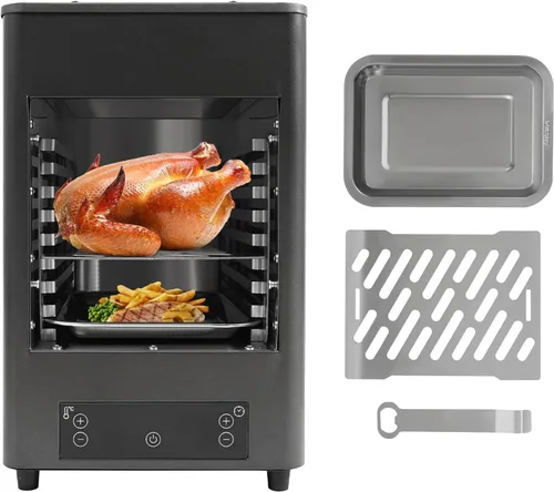 Parrilla infrarroja para asador, parrilla eléctrica para carnes, horno de encimera, sin humo, con bandeja para barbacoa, tostada, carne de res,