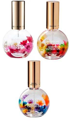 Blossom Hidratante, hidratante, fortalecedor, aceite perfumado para cutículas, infundido con flores reales, fabricado en Estados Unidos, 1.26 onzas