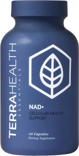 Terra Health Essentials NAD+ - Energía celular, reparación metabólica, envejecimiento saludable del corazón, cerebro y músculo - Todo natural,
