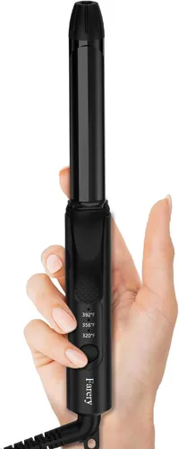 Miniatura 10 de FARERY Mini rizador de pelo de cerámica de 1/2 pulgada con 3 temperaturas ajustables, 100-240 V de doble voltaje, rizador de viaje para cabello