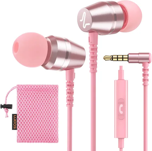 Miniatura 11 de LUDOS OMNITONE Auriculares con cable in-ear, 5 años de garantía, auriculares con micrófono, conector de 3.5 mm, auriculares con cable