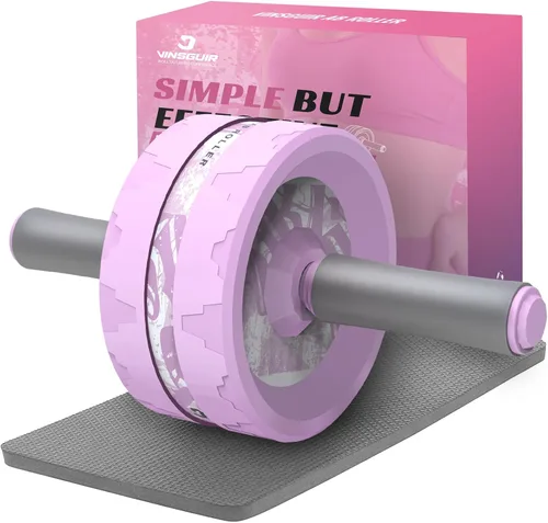 Miniatura 10 de VINSGUIR Ab Roller Wheel, Abs & Core Workout Equipment for Home Gym with Knee Pad Accessories, Abdominal Wheel for Full-body Strength Training Lago