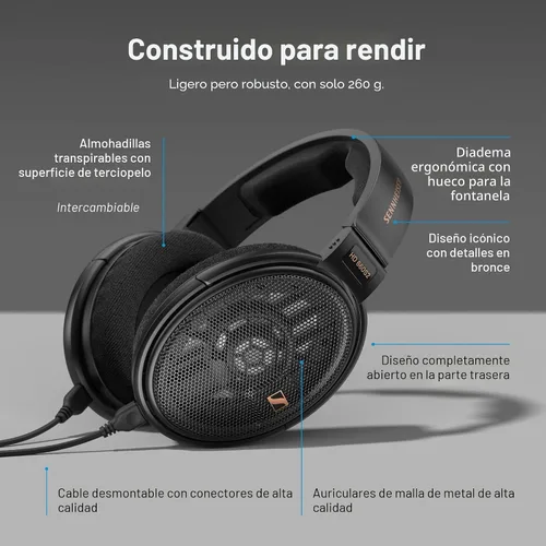 Miniatura 9 de Sennheiser HD 660S2 - Auriculares de diadema de grado audiófilo con parte trasera abierta y graves profundos con rendimiento acústico refinado