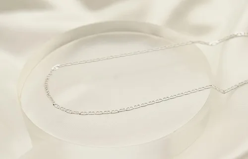 Miniatura 2 de Pori Jewelers - Collar de cadena de eslabones de plata de ley 925 (2mm, 3mm, 3.5mm, 5.5mm)