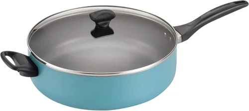 Miniatura 13 de Farberware Olla grande antiadherente apta para lavavajillas/sartén con asa auxiliar - aluminio, 6 cuartos, azul Aguamarina
