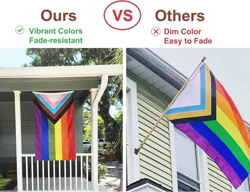 Miniatura 5 de Homissor Bandera del orgullo de 10 x 15 pulgadas, banderas gay para exteriores, gran arco iris, LGBT, comunidad lesbiana, transgénero, bandera