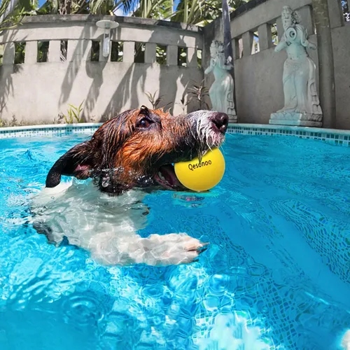 Miniatura 6 de Pelotas para perros indestructibles, de goma sólida para perros masticadores agresivos, de razas grandes, no tóxicas, flotantes y de alta Bolas