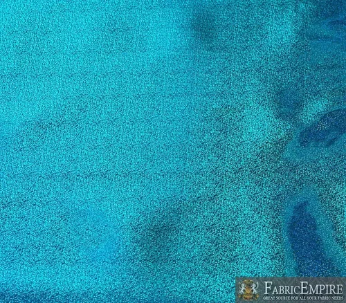 Fabric Empire Tela brillante con holograma de vinilo turquesa brillante, 54 pulgadas de ancho, vendido por The Yard