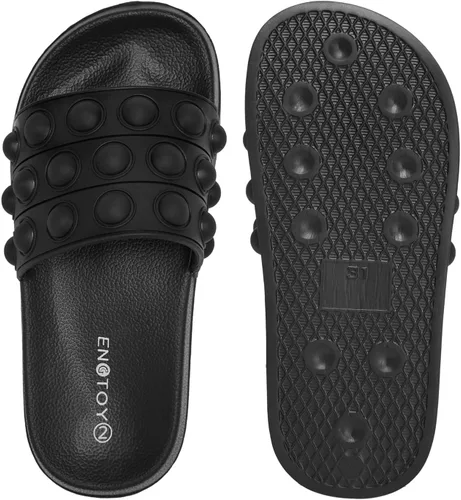 Miniatura 5 de Engtoy Sandalias para niños y niñas, unisex, ligeras, antideslizantes, puntera abierta, cómodas, para ducha, playa, divertidas sandalias