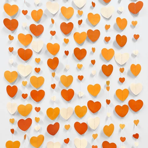 Miniatura 10 de 52 pies Guirnalda de corazón de amor dorado azul marino para decoración de fiesta del día de San Valentín Bandera de serpentina colgante azul real