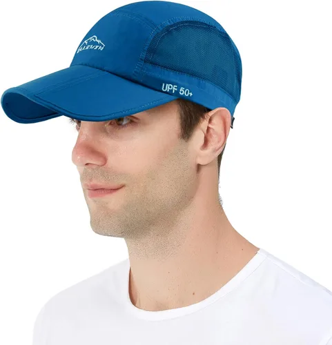 Miniatura 36 de ELLEWIN Gorra de béisbol unisex UPF 50 sin estructura, con pico grande y plegable