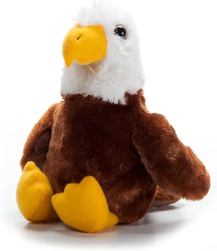 Miniatura 19 de The Petting Zoo - Peluche de águila calva, regalos para niños, animales de vida silvestre Scoopz, juguete de peluche de águila, 8 pulgadas