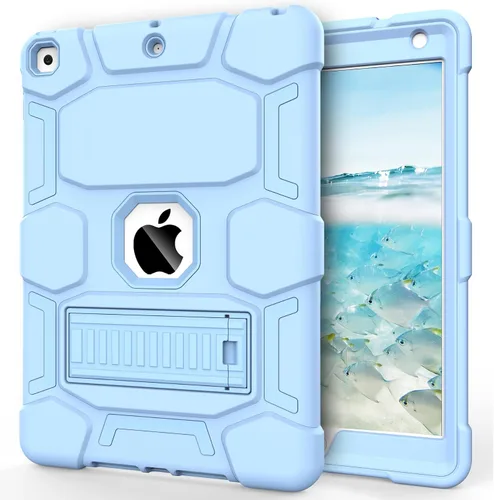 Miniatura 41 de CCMAO Funda para iPad de 6ª/5ª generación (9.7 pulgadas, 2018/2017), iPad Air de 2ª generación (2014) con soporte, funda protectora híbrida a prueba