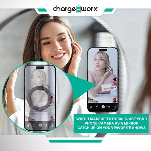 Miniatura 7 de CHARGEWORX Paquete de 3 soportes magnéticos para pared, compatibles con MagSafe, soportes adhesivos para teléfono, para ducha, baño, cocina, espejo