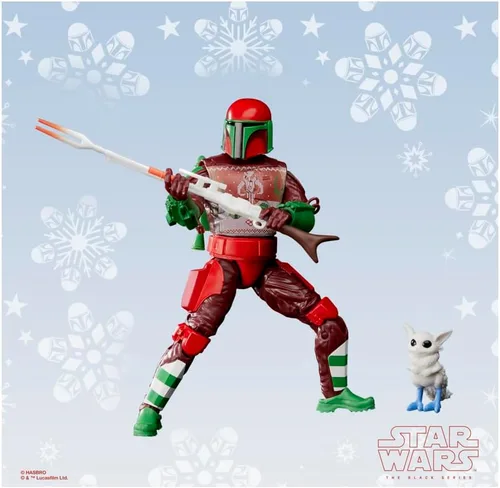 Miniatura 4 de Hasbro Star Wars Black Series Figura de acción Mandalorian Warrior (edición navideña) 5.9 in