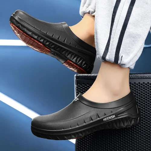Miniatura 7 de MEIAGDT Zuecos de trabajo para mujer y hombre, zapatos de cocina, antideslizantes, impermeables, para restaurante, jardín, enfermería, servicio