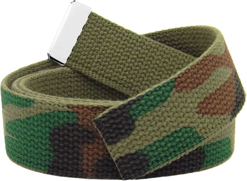 Miniatura 3 de Build A Belt Cinturón de lona militar, 1.25 pulgadas de ancho, beige, unisex para adultos