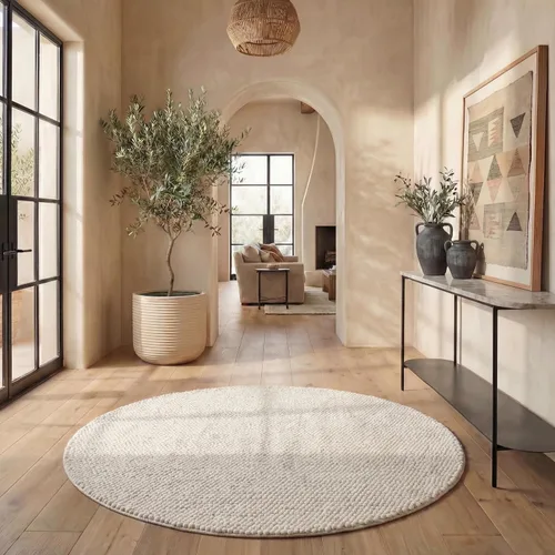 Miniatura 66 de SAFAVIEH Natura Collection - Alfombra decorativa, 2 x 3 pies, color beige, mezcla de lana hecha a mano, diseño texturizado, ideal para pasillo