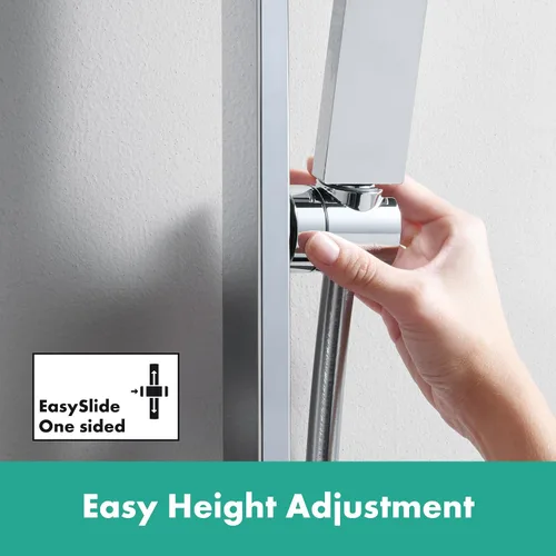 Miniatura 5 de hansgrohe Pulsify E 24371001 - Ducha de mano con 1 pulverizador de 3 pulgadas con barra deslizante y manguera en polvo, cromado, 24371001