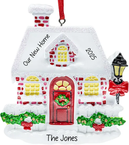 Miniatura 11 de Adorno de Navidad personalizado para casa de playa 2026 Casa de vacaciones de verano con arena para árbol de Navidad Nueva casa de playa