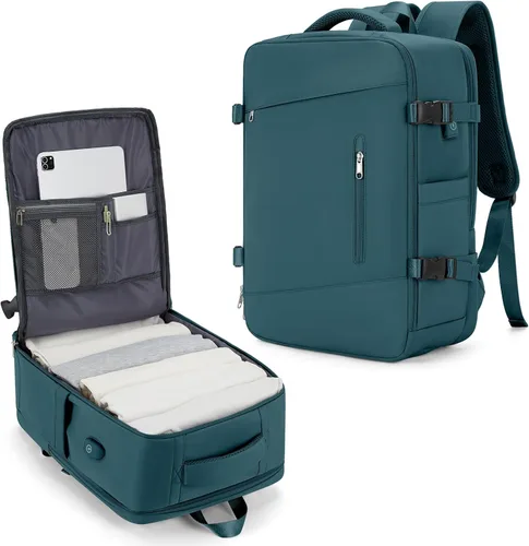 Miniatura 39 de VGCUB - Mochila grande para viaje, trabajo, negocios, mochila para laptop aprobada como equipaje de mano para vuelos, unisex, Negro -, Grande, Large