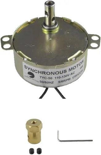 CHANCS Motor sincrónico TYC-50 110V 5-6RPM 4W CW/CCW AC100~127V Motor de sincronización para torneador de copas, Cuptisserie, motor de plataforma