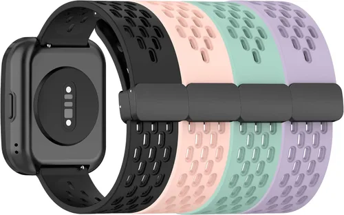Miniatura 11 de TenCloud Paquete de 4 correas de reloj compatibles con Amazfit Bip 5 Smart Watch de 1.91 pulgadas de silicona transpirable, accesorios deportivos