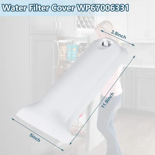 Miniatura 2 de showingo WP67006331 Reemplazo de la tapa del filtro de agua para el refrigerador Whirlpool Tapa del filtro de agua Reemplazar 67006331 12960301