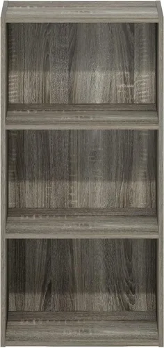 Miniatura 6 de Furinno Luder - Estantería abierta de 3 niveles, color roble francés