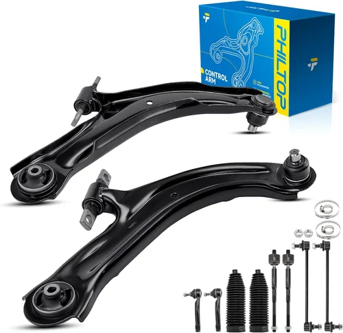 Miniatura 92 de PHILTOP Kit de suspensión delantera de 10 piezas, brazos de control inferiores con juntas de bola, eslabones de extremo de barra estabilizadora