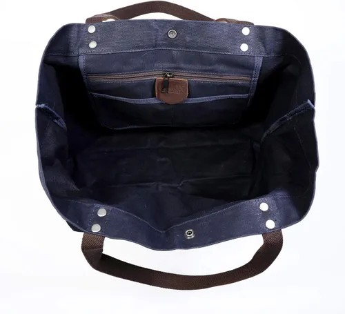 Miniatura 2 de WUDON Bolsa de viaje de lona encerada, bolsa de hombro extra grande para mujer