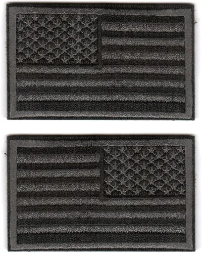Miniatura 6 de WZT Parche de velcro con la bandera estadounidense, 6 unidades Amarillo