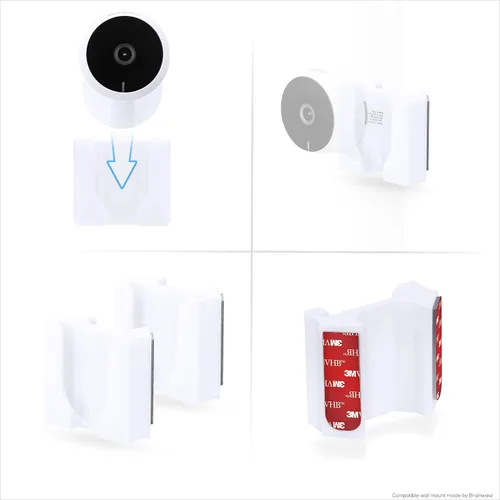 Miniatura 7 de LaView LV-PWF1 1080P HD - Soporte de pared para cámara interior LaView LV-PWF1, soporte adhesivo para cámara de seguridad, reduce puntos ciegos