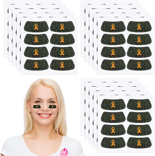 Miniatura 39 de Cholemy 120 pares de calcomanías negras de ojo a granel, calcomanías con purpurina de béisbol, fútbol, sóftbol, fiesta, accesorios para el día