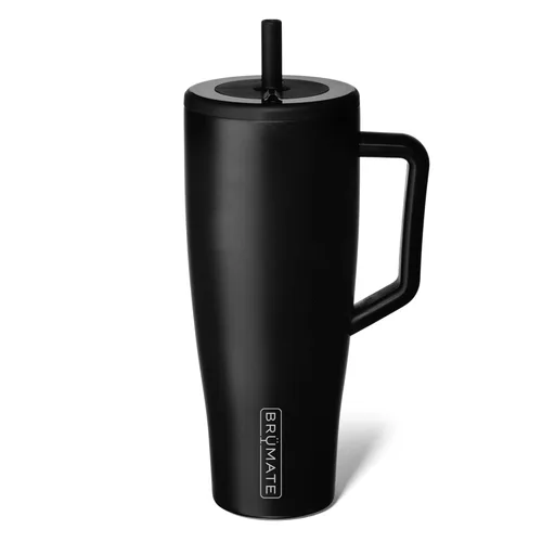Miniatura 43 de BrüMate Era Vaso térmico con asa y pajilla, 40 onzas, 100% a prueba de fugas, con tapa, hecho de acero inoxidable, base apta para portavasos, moca