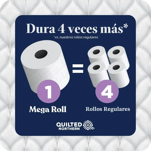 Miniatura 6 de Quilted Northern Papel higiénico ultra afelpado, 6 megarrollos = 24 rollos regulares, 3 veces más grueso*, papel higiénico suave de 3 capas 3X más
