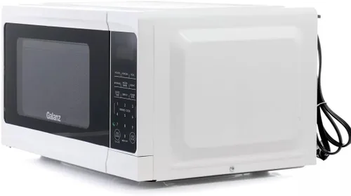 Miniatura 3 de Horno microondas de encimera de 0.7 pies cúbicos y 700 W en color blanco, microondas compacto con 10 niveles de potencia, pantalla LED, cocción