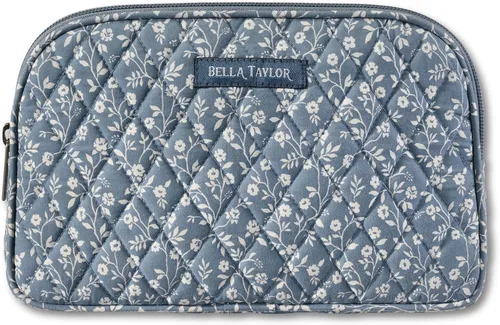 Miniatura 16 de Bella Taylor Bolsa de maquillaje de algodón acolchada grande para mujeres, bolsa de cosméticos de viaje