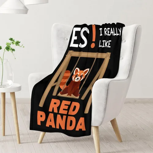 Miniatura 2 de Manta de panda rojo para niños, suave, mullida y acogedora, manta de regazo de 30 x 40 pulgadas para sofá, oficina, mantas cálidas negras para regalo