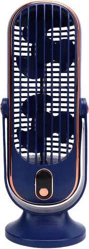 Miniatura 11 de Gonetre Ventilador de escritorio, ventilador de torre USB, enfriador de aire portátil, ventilador vertical, 5 velocidades, motor sin escobillas