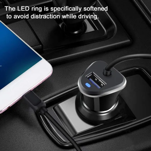 Miniatura 6 de Adaptador de cargador de coche de 3.4A para Samsung Galaxy S26 Ultra/S26/S25/S24 Ultra/S23/S22/S21 5G/S20/S9, Google Pixel 10a/9 Pro Fold/8Pro/8