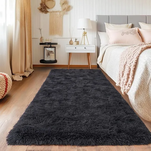 Miniatura 55 de Alfombras de Pasillo para Dormitorio 2x6 pies Alfombras de Pasillo para Pasillos Antideslizantes Suaves de Pelo Largo Alfombra de Cabecera, Alfombra