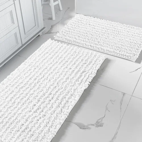 Miniatura 14 de Yimobra - Juego de alfombras de baño de 2 piezas - Alfombra de baño de felpa de lujo extra gruesa de secado rápido, antideslizante súper absorbente