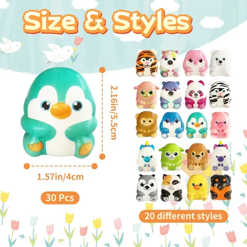 Miniatura 2 de Paquete de 30 recuerdos de fiesta para niños llenos de juguetes esponjosos, juguetes esponjosos jumbo de levantamiento lento, lindos juguetes kawaii