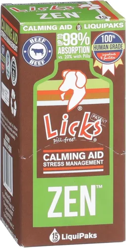 Miniatura 9 de Licks Pill Free Zen Dog Calming - Suplementos calmantes para comportamiento agresivo y nerviosismo - Golosinas calmantes para perros para aliviar